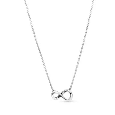PANDORA สร้อยคอ Silver Infinity sterling silver collier with clear cubic zirconia สีเงิน